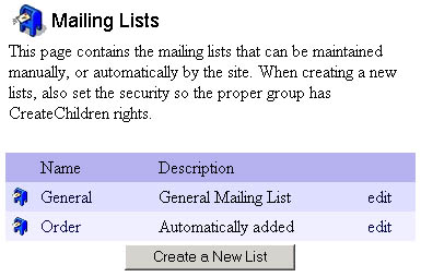 Mailing Lists